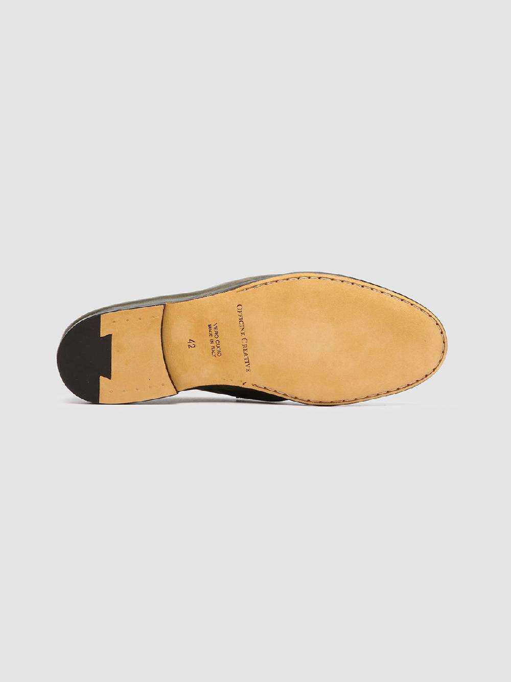 Officine Creative AIRTO 001 Mocassini Penny Loafer in Pelle Verde Pezzi Unici