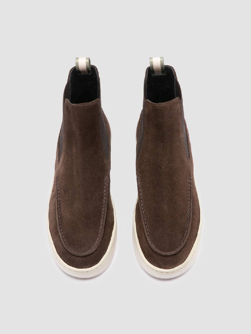 Officine Creative BUG 003 Stivaletti Chelsea in Pelle Scamosciata Marrone Fino Al -60%