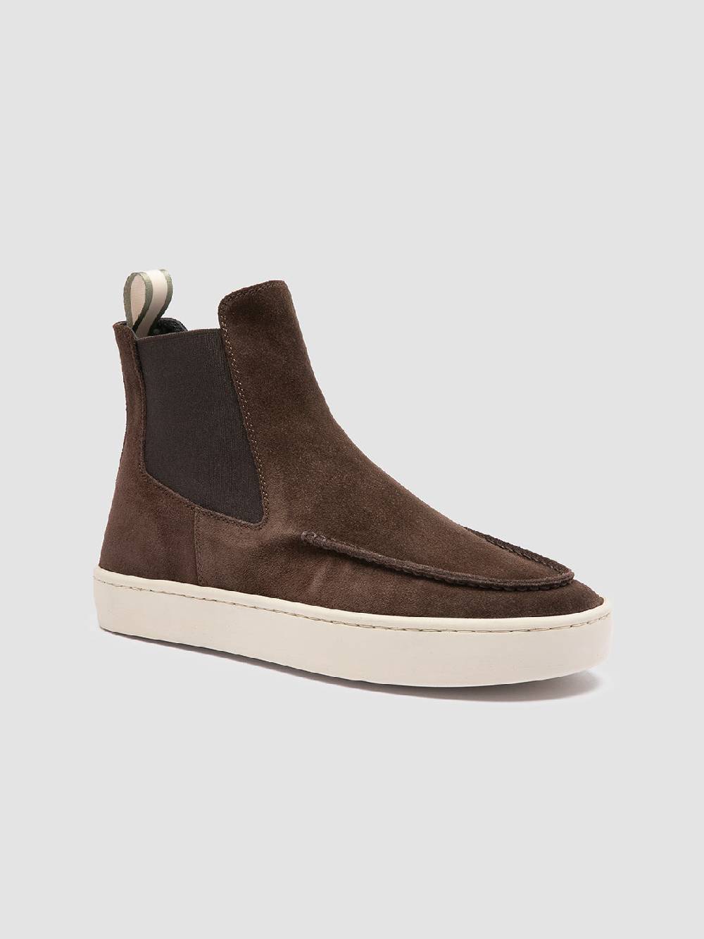 Officine Creative BUG 003 Stivaletti Chelsea in Pelle Scamosciata Marrone Fino Al -60%