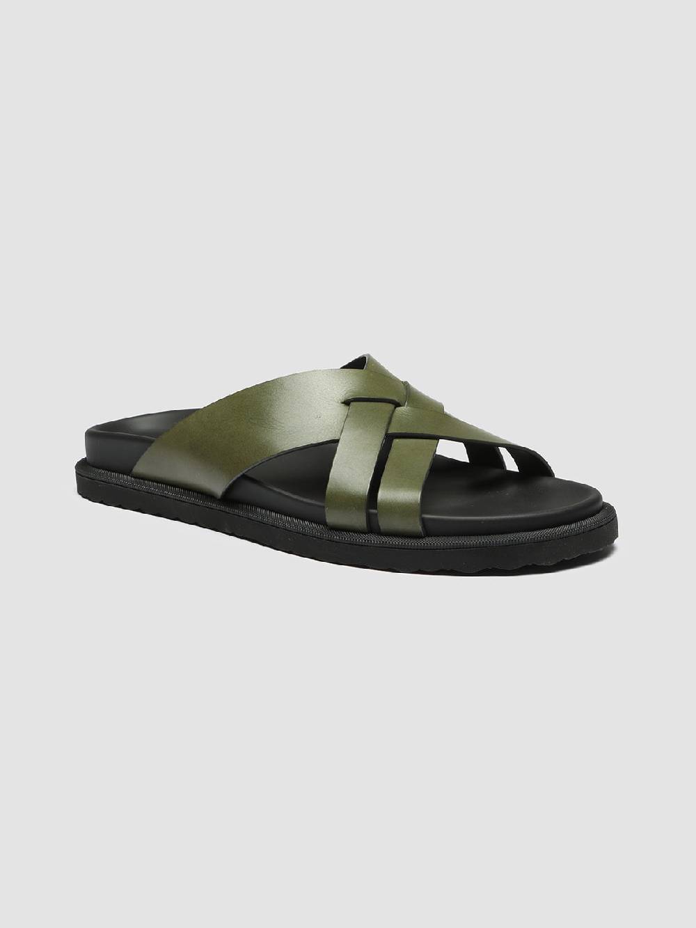 Officine Creative CHARRAT 003 Sandali in Pelle Verde Shopping Online