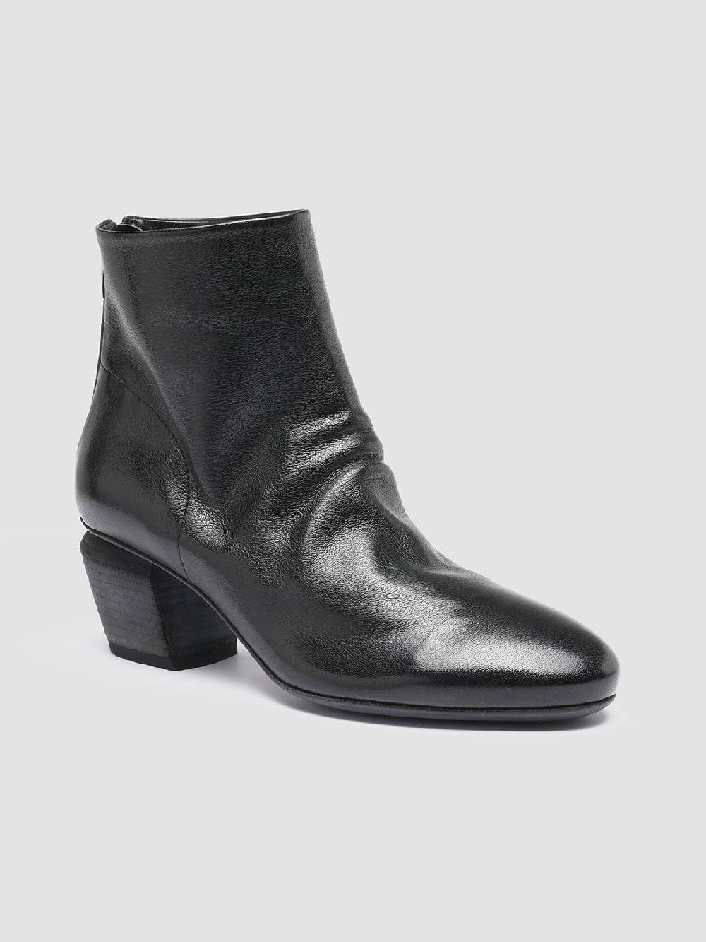 Officine Creative BONNIE 001 Stivaletti in Pelle Nera Prezzo Ridotto