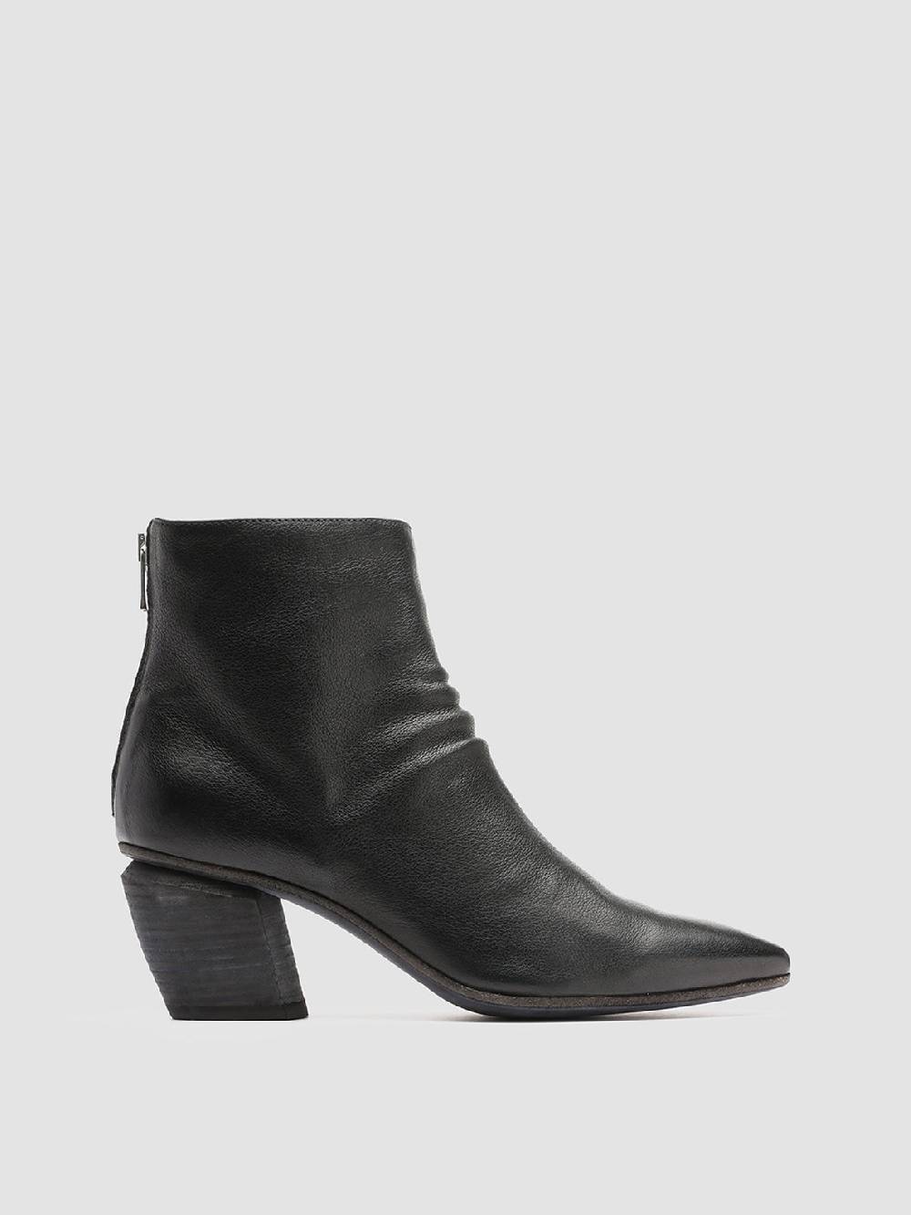 Officine Creative SEVERINE 008 Stivaletti in Pelle Nera con Zip Sconto