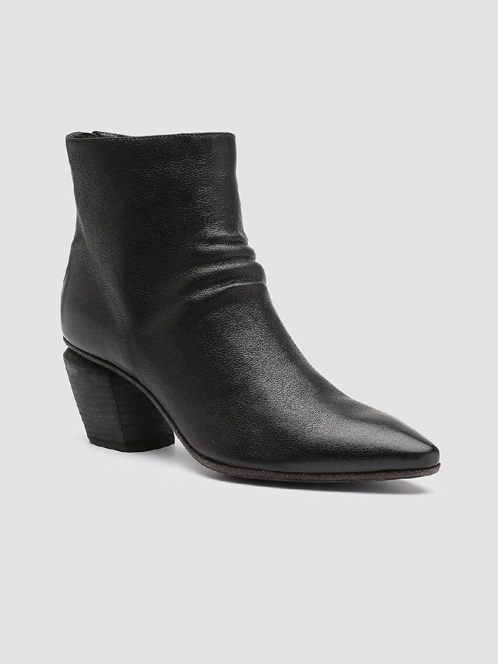 Officine Creative SEVERINE 008 Stivaletti in Pelle Nera con Zip Sconto