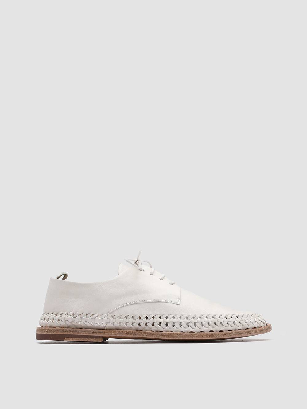 Officine Creative MABELLE 001 Derby in Nappa Bianca Economico