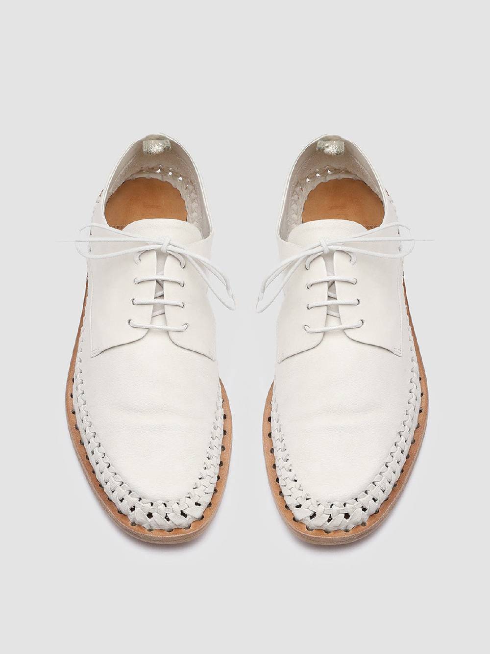 Officine Creative MABELLE 001 Derby in Nappa Bianca Economico