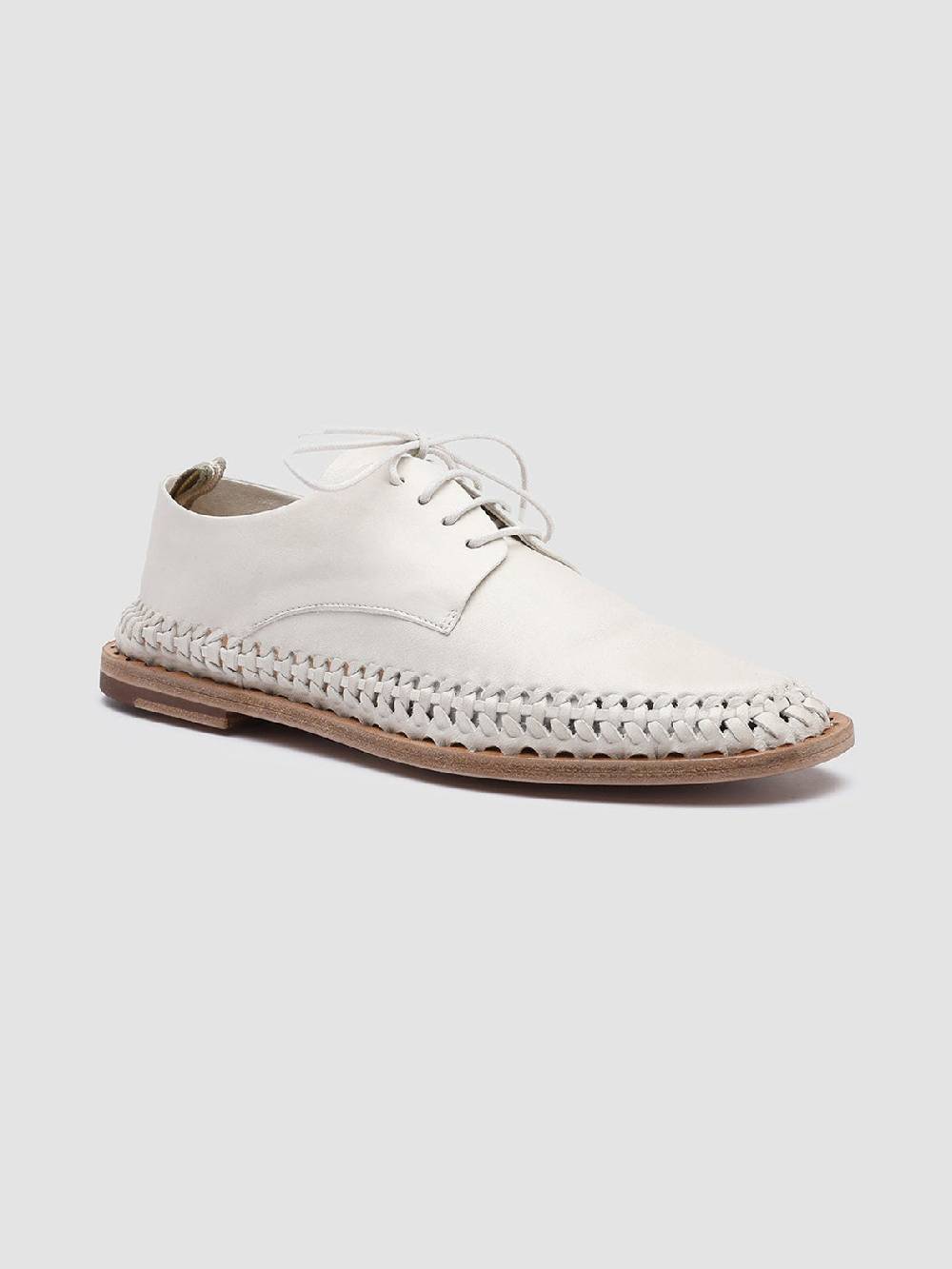 Officine Creative MABELLE 001 Derby in Nappa Bianca Economico