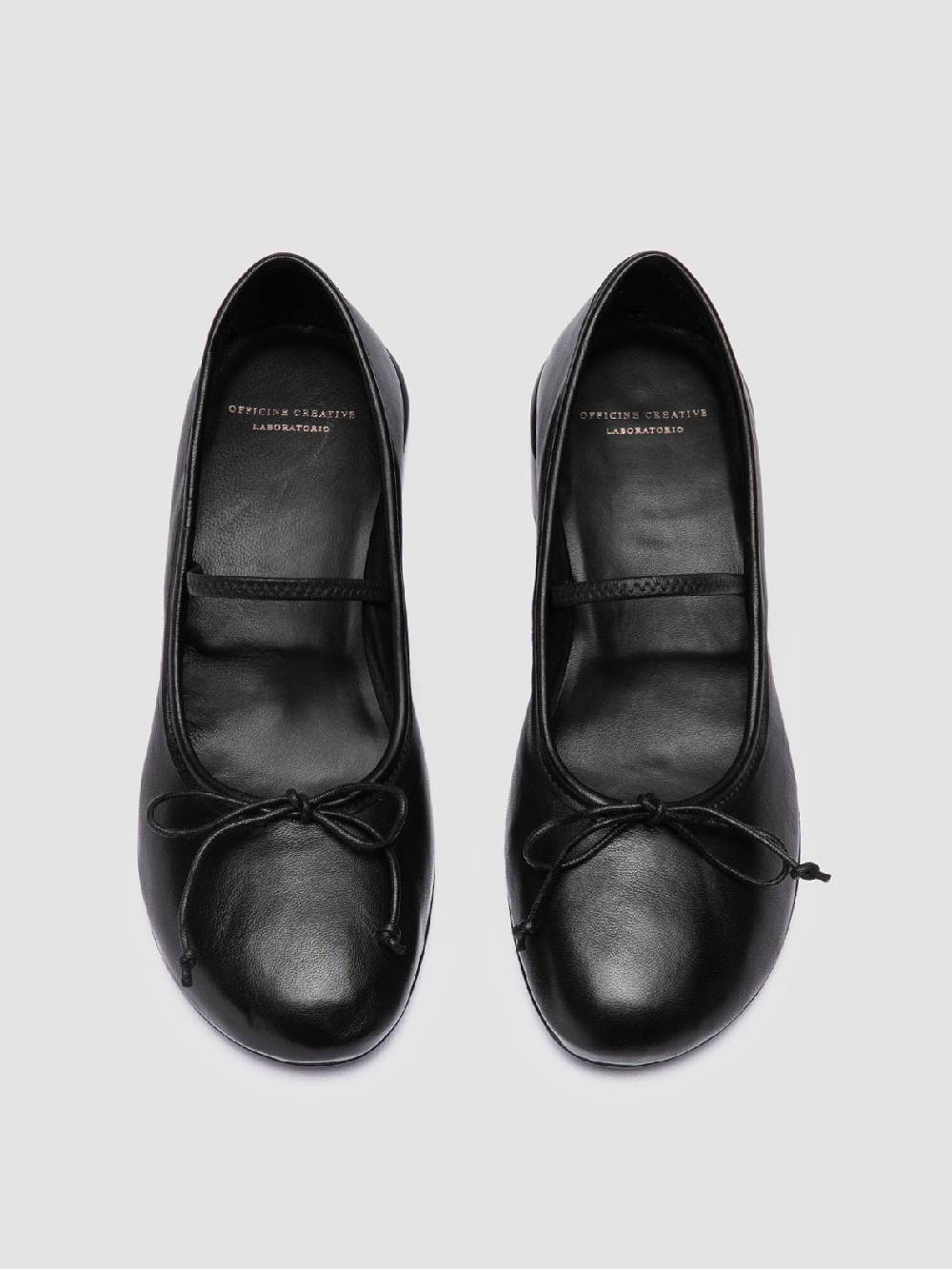 Officine Creative FLORE 001 Ballerine in Pelle Nera Online