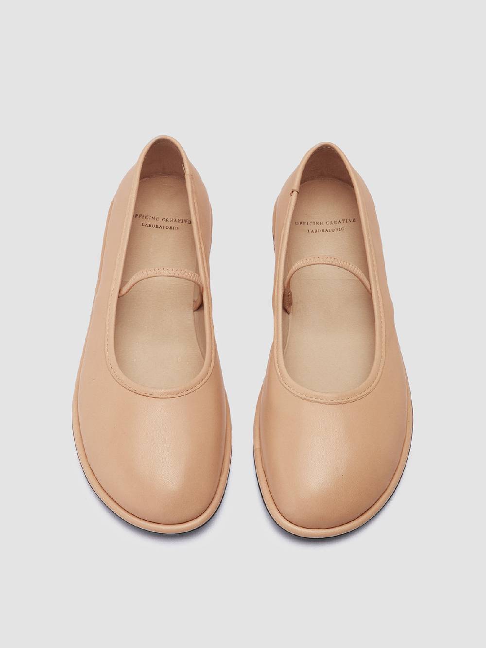 Officine Creative FONTAYNE 002 Ballerine in Pelle Marrone Offerte