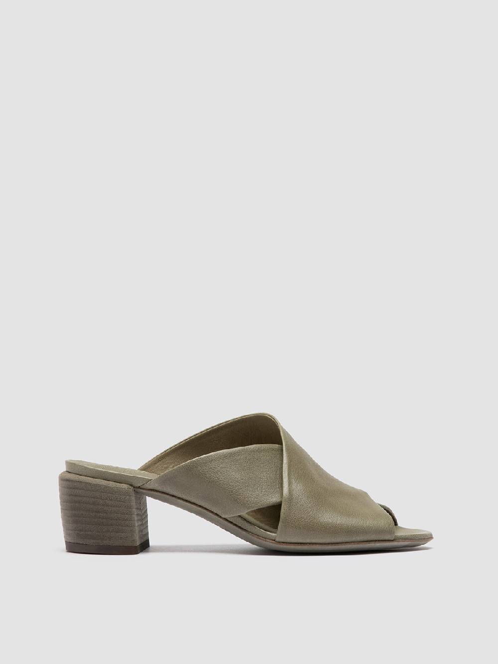 Officine Creative HADRY 007 Sandali Slide in Pelle Verde Hotsell