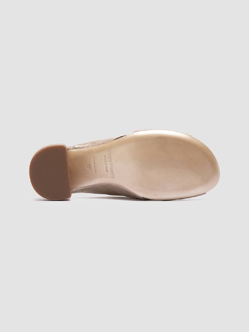 Officine Creative HADRY 007 Sandali Slide in Pelle Tortora Vendita Calda
