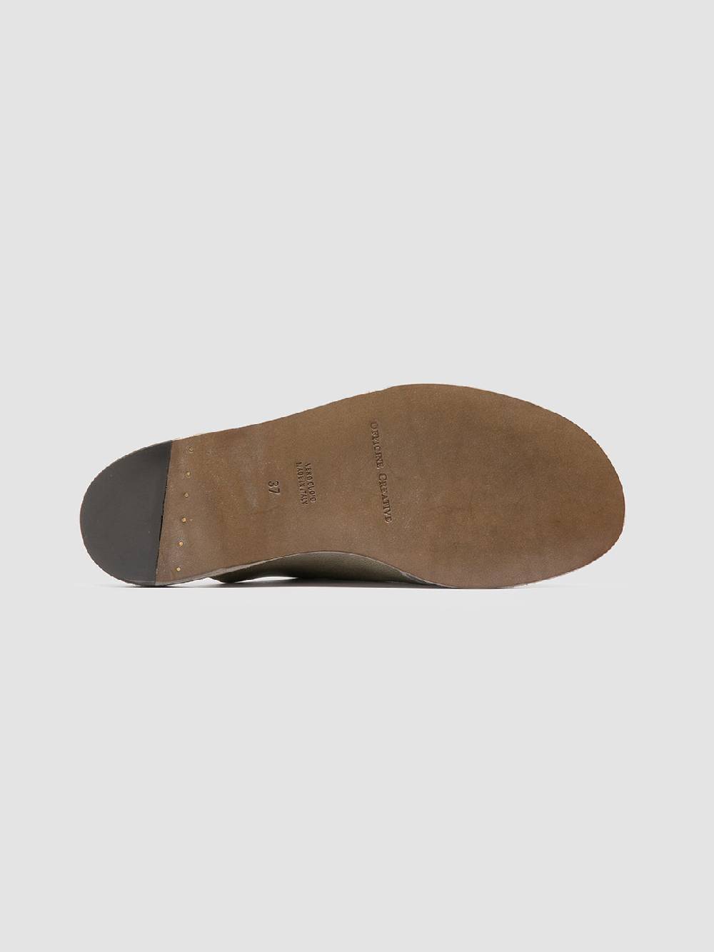 Officine Creative ITACA 049 Sandali Slide in Pelle Verde Vendite Flash