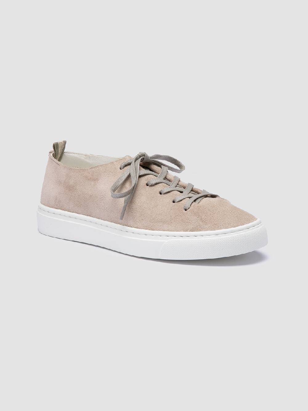 Officine Creative LEGGERA 100 Taupe Suede Low Top Sneakers Nuova