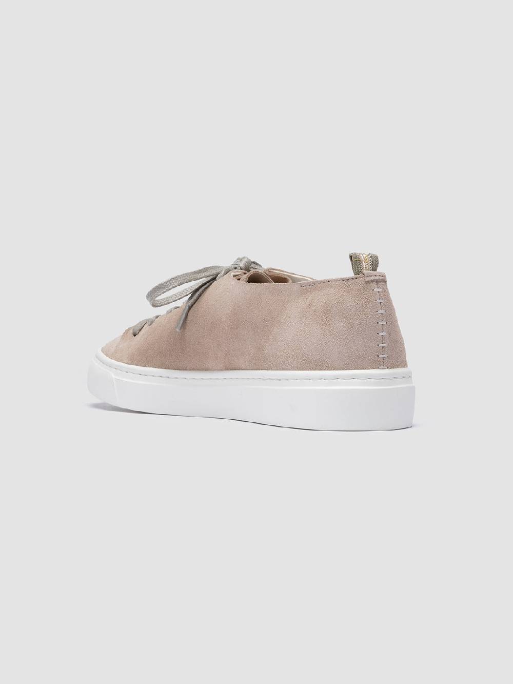 Officine Creative LEGGERA 100 Taupe Suede Low Top Sneakers Nuova
