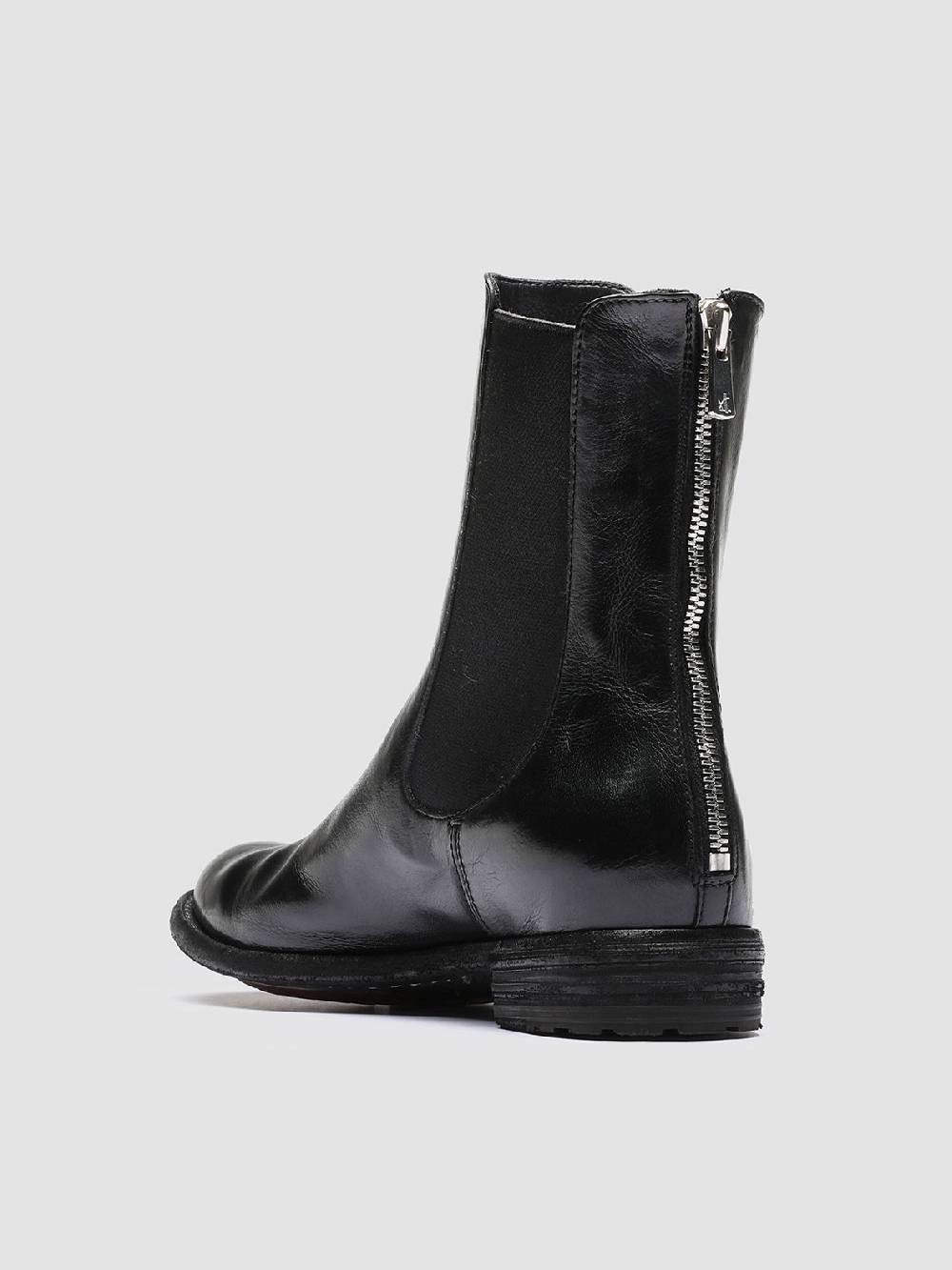 Officine Creative LEXIKON 073 Stivaletti Chelsea in Pelle Nera Italia