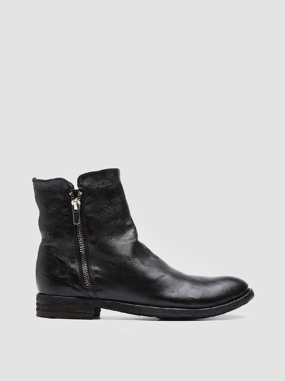Officine Creative LEXIKON 097 Stivaletti in Pelle Nera In Linea
