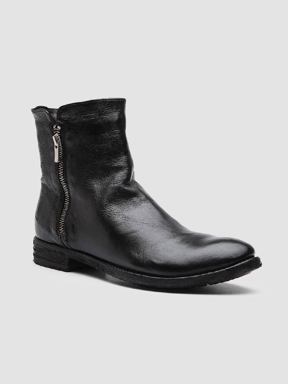 Officine Creative LEXIKON 097 Stivaletti in Pelle Nera In Linea