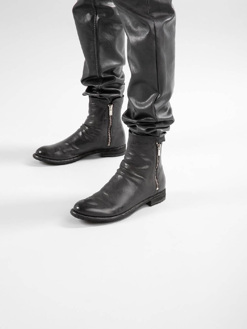 Officine Creative LEXIKON 097 Stivaletti in Pelle Nera In Linea