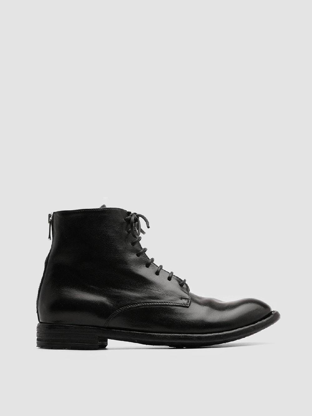 Officine Creative LEXIKON 123 Stivaletti in Pelle Nera con Zip Qualità