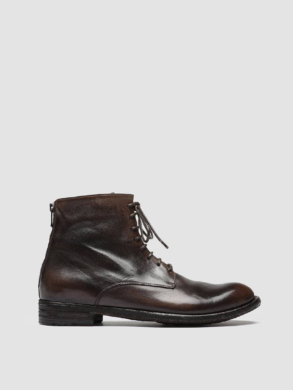 Officine Creative LEXIKON 123 Stivaletti in Pelle Marrone con Zip Vendita