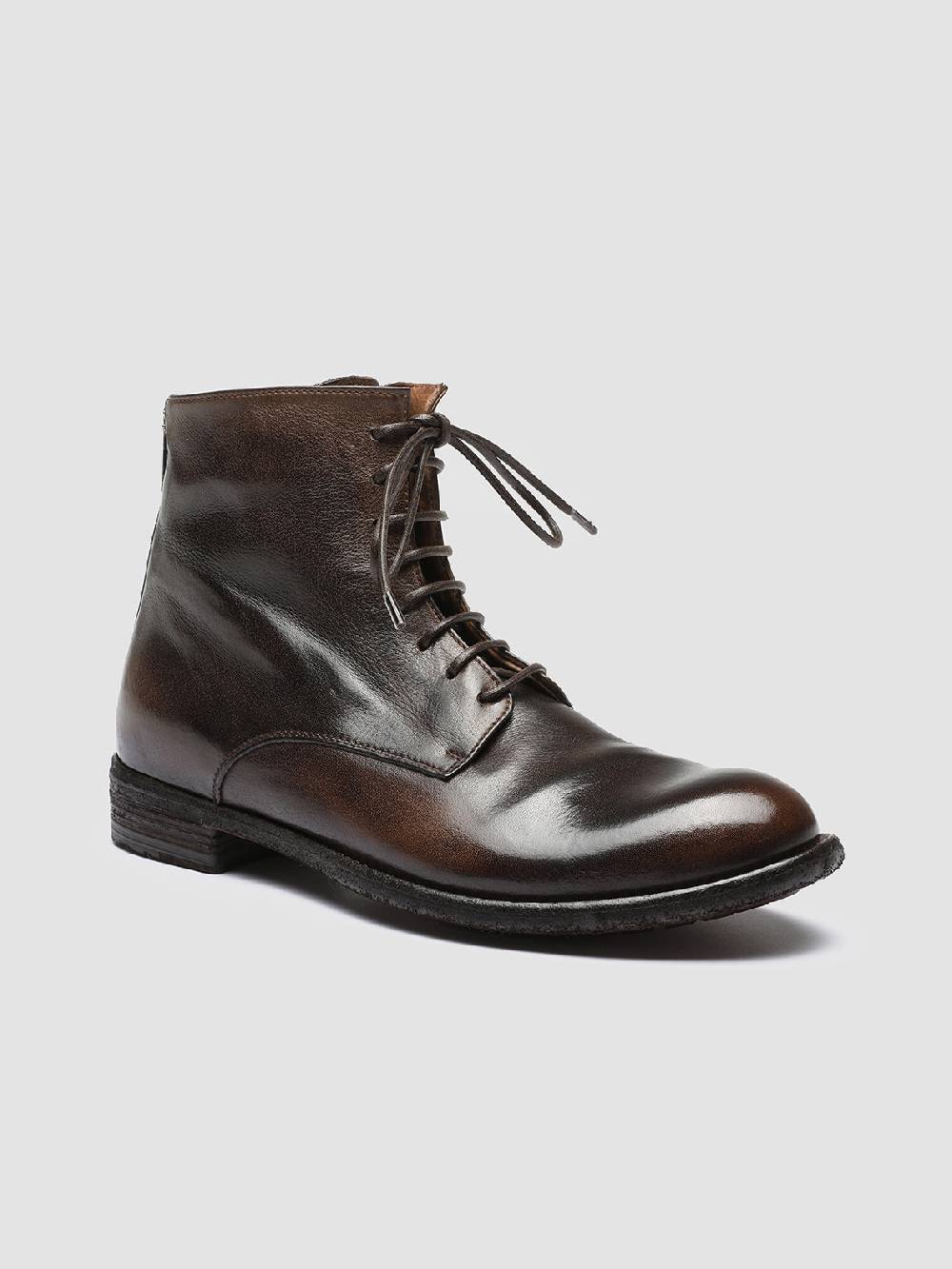 Officine Creative LEXIKON 123 Stivaletti in Pelle Marrone con Zip Vendita