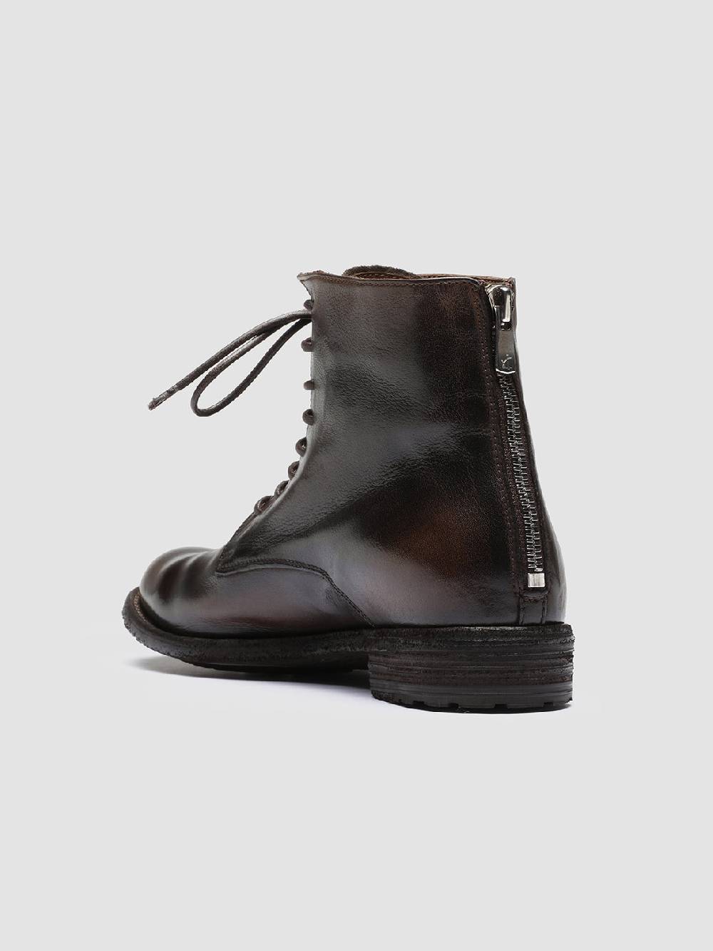 Officine Creative LEXIKON 123 Stivaletti in Pelle Marrone con Zip Vendita