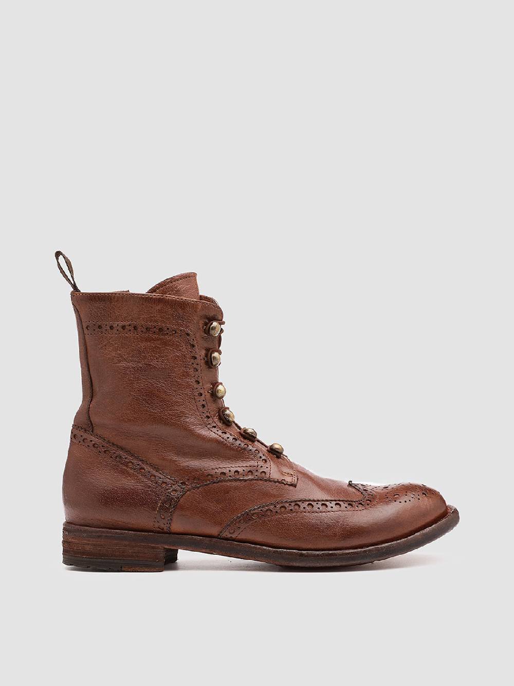 Officine Creative LEXIKON 131 Stivaletti in Pelle Marrone Spedizione Gratuita