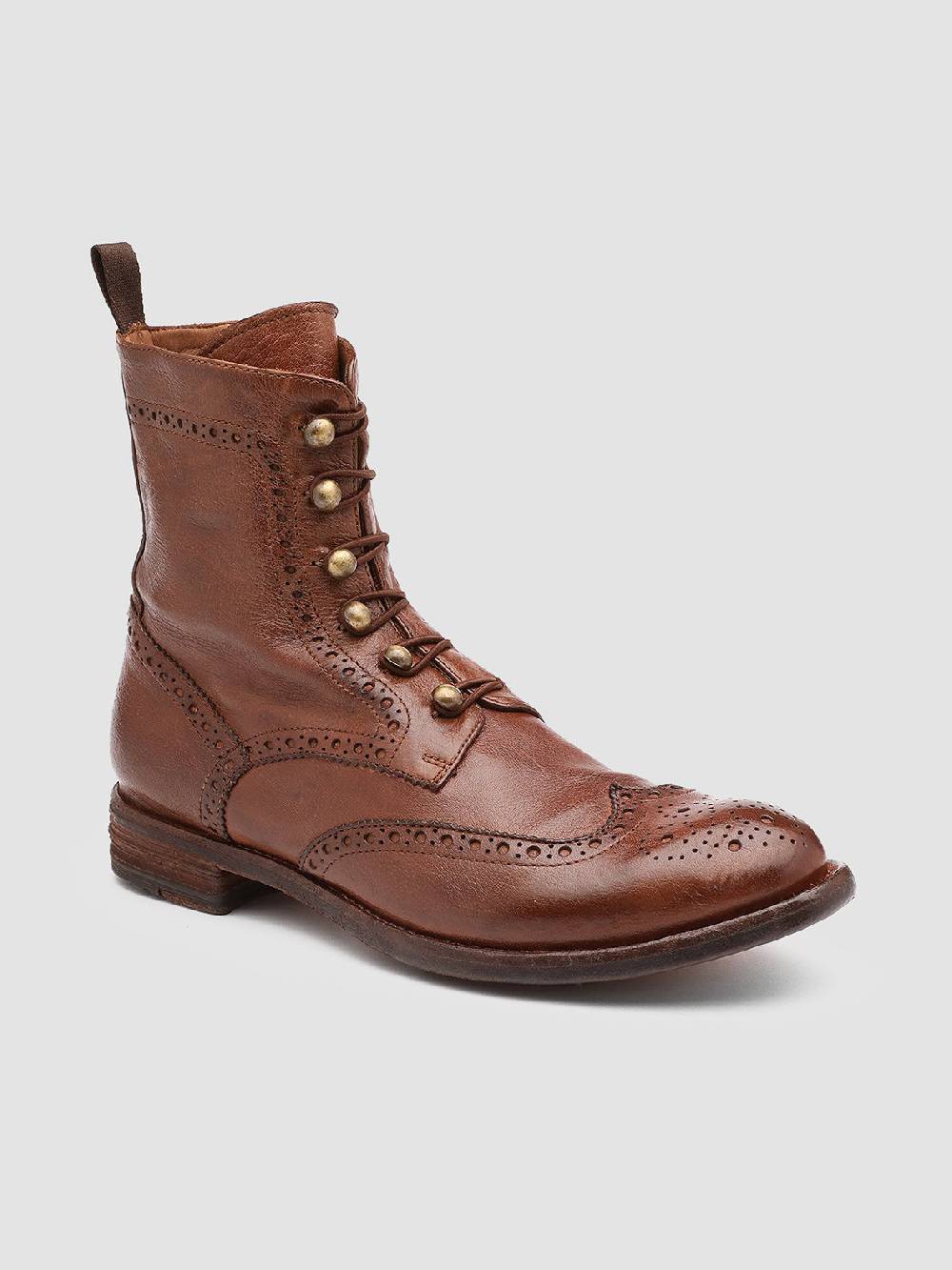 Officine Creative LEXIKON 131 Stivaletti in Pelle Marrone Spedizione Gratuita