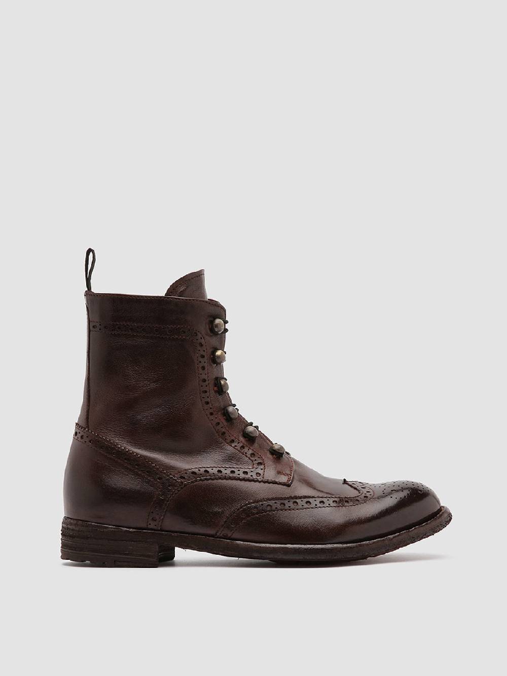 Officine Creative LEXIKON 131 Stivaletti in Pelle Marrone Pezzi Unici