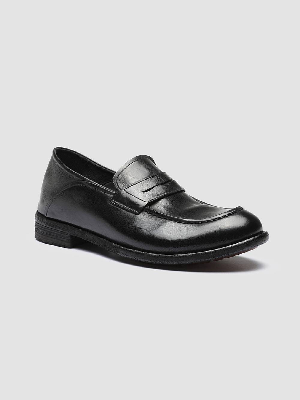 Officine Creative LEXIKON 140 Mocassini Penny Loafer in Pelle Nera Fino al 60% di sconto