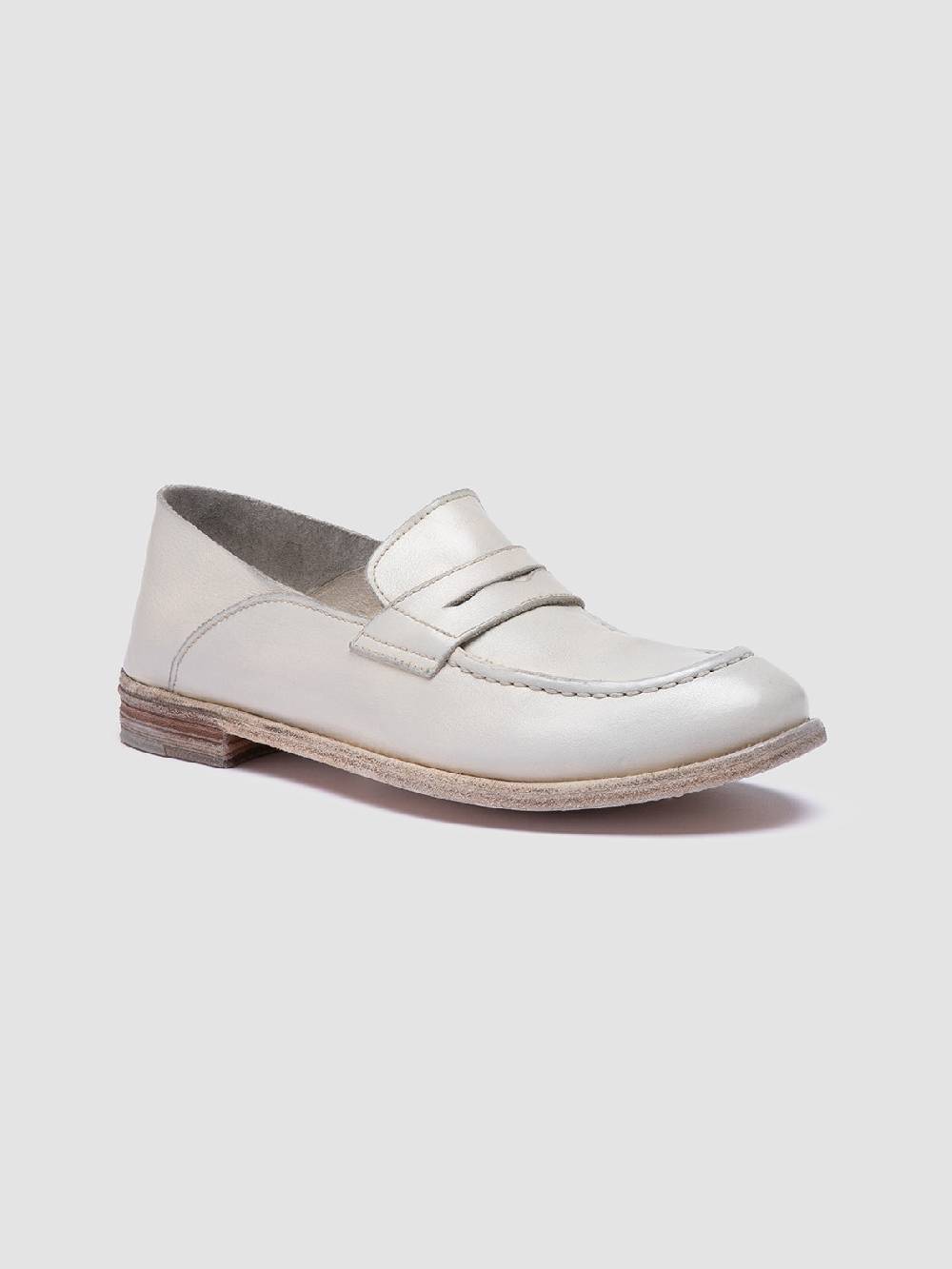 Officine Creative LEXIKON 516 White Leather Loafers Solo un giorno rimasto