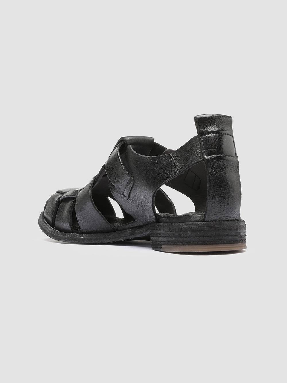 Officine Creative LEXIKON 536 Sandali in Pelle Nera Super sconto