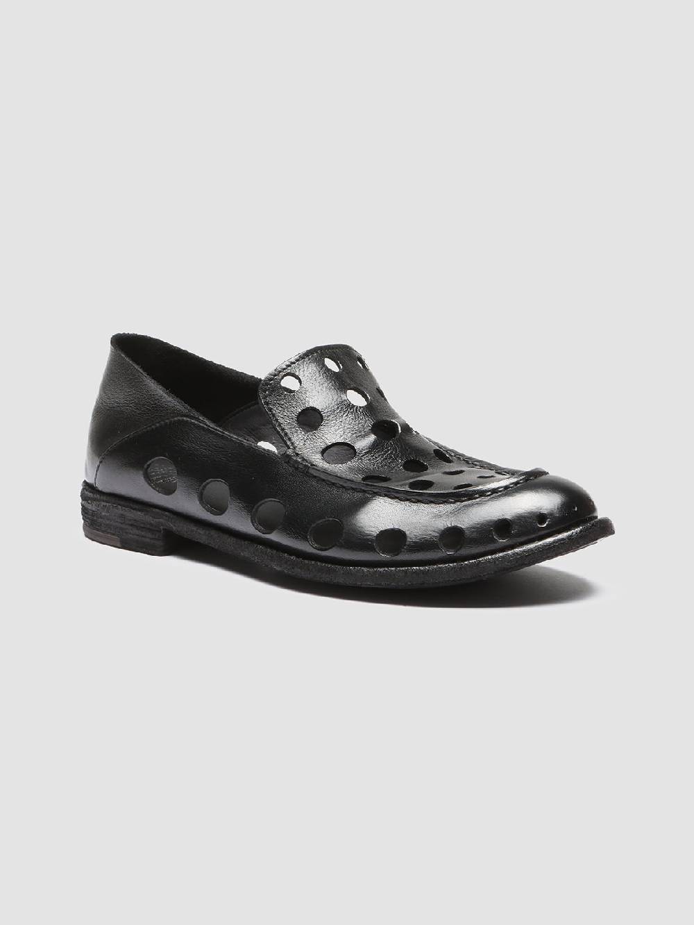Officine Creative LEXIKON 542 Mocassini in Pelle Nera Officina