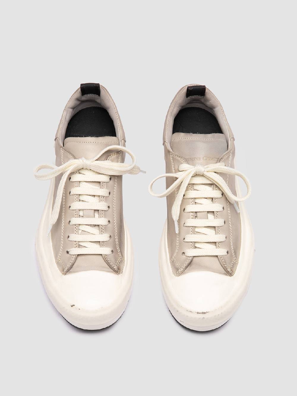 Officine Creative MES DD 101 Sneaker Basse in Pelle Grigia In vendita