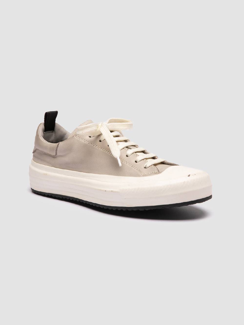 Officine Creative MES DD 101 Sneaker Basse in Pelle Grigia In vendita
