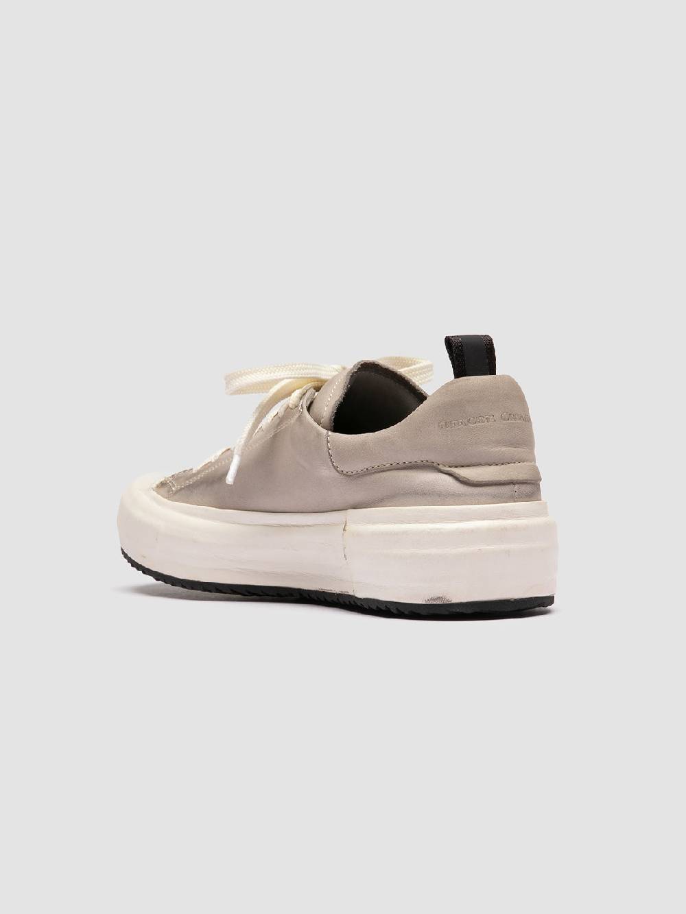 Officine Creative MES DD 101 Sneaker Basse in Pelle Grigia In vendita