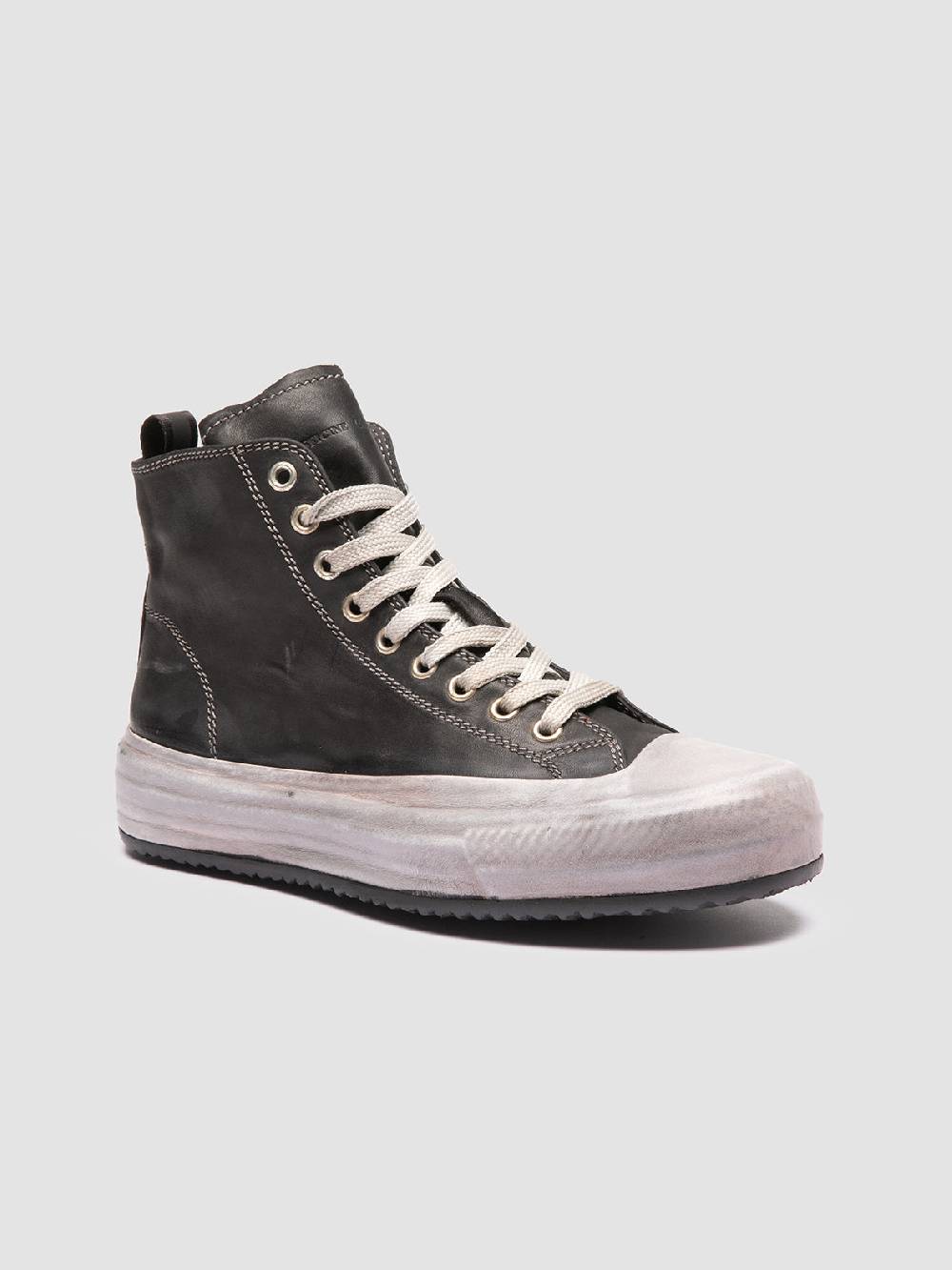 Officine Creative MES DD 102 Sneaker Alte in Pelle Nera Duty-free