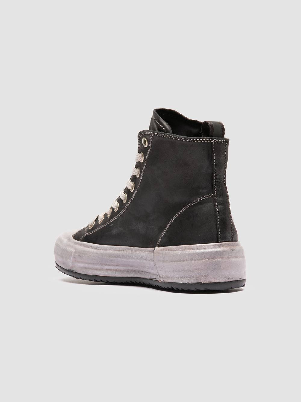Officine Creative MES DD 102 Sneaker Alte in Pelle Nera Duty-free