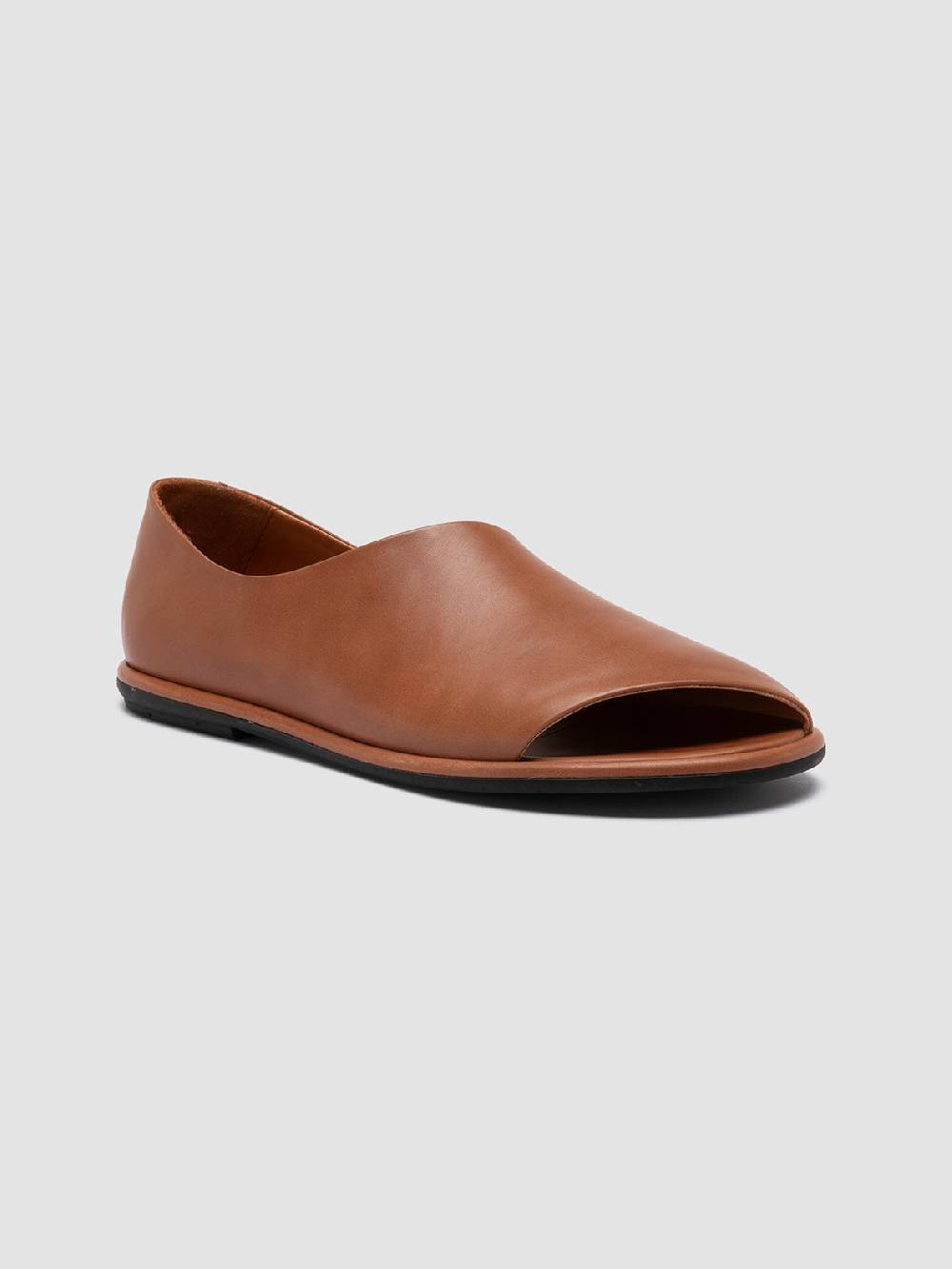 Officine Creative MIENNE 102 Scarpe Peep Toe in Pelle Marrone Italy