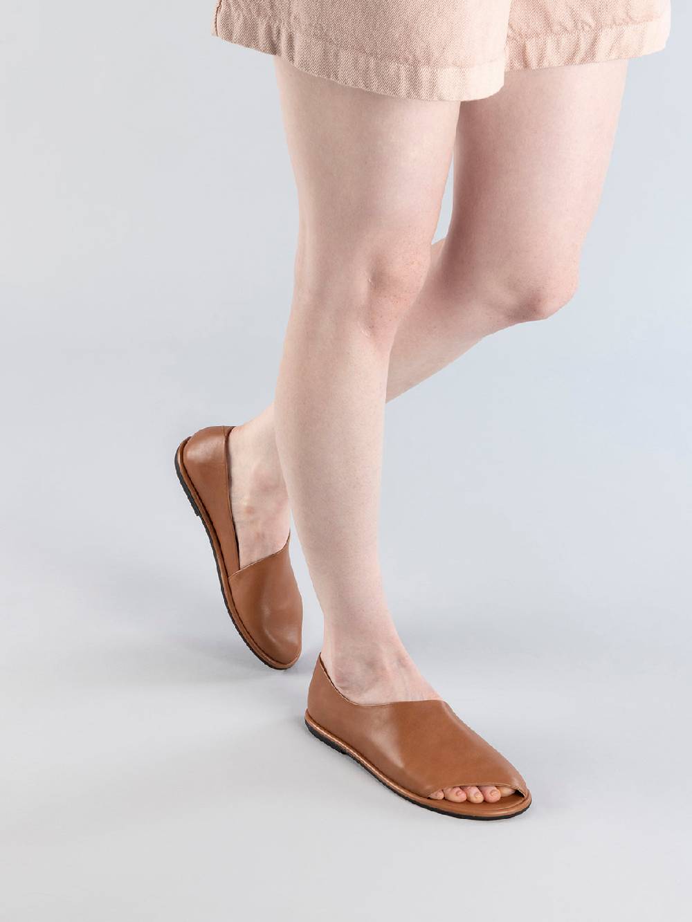 Officine Creative MIENNE 102 Scarpe Peep Toe in Pelle Marrone Italy