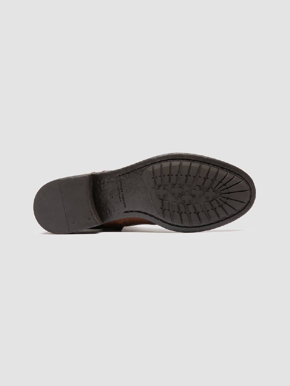 Officine Creative LIS 006 Stivali con Zip in Pelle Marrone Nuovo