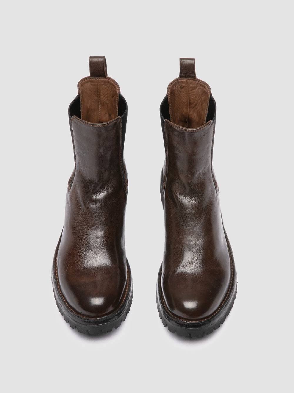 Officine Creative LORAINE 004 Stivaletti Chelsea in Pelle Marrone Vendita