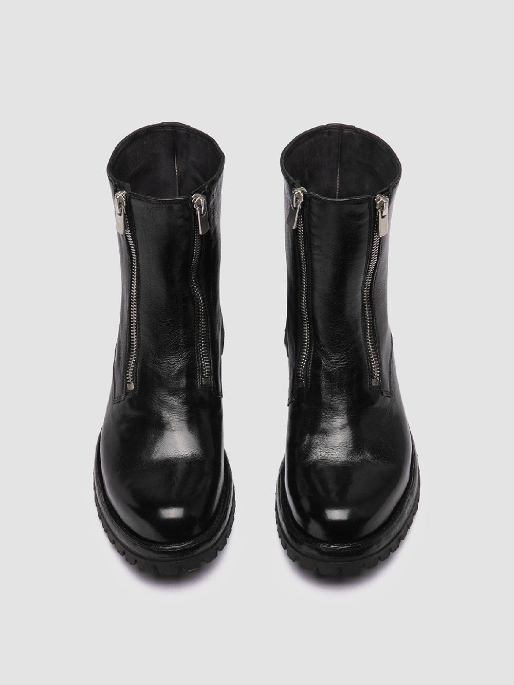 Officine Creative LORAINE 026 Stivali con Zip in Pelle Nera Promozione
