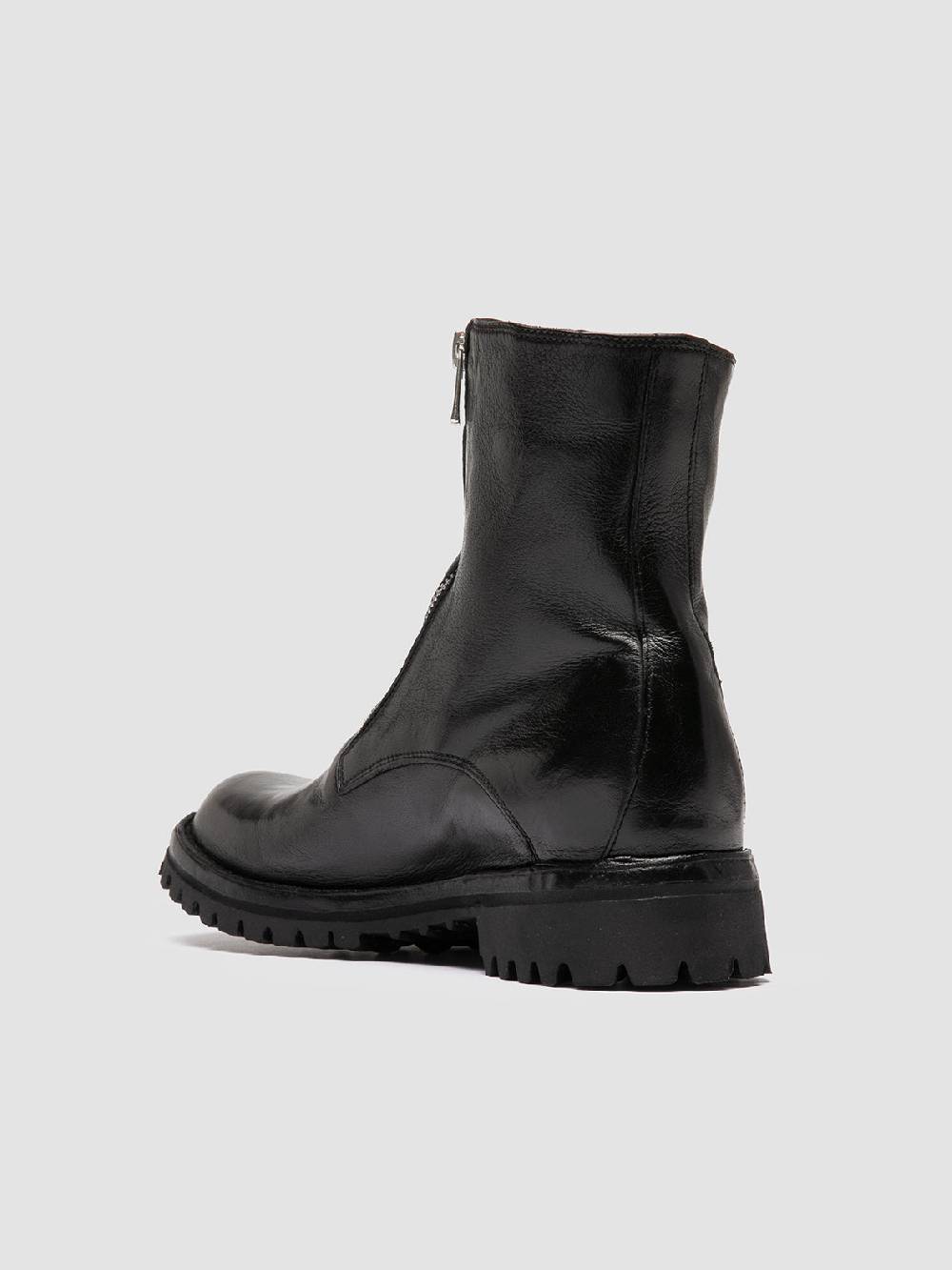 Officine Creative LORAINE 026 Stivali con Zip in Pelle Nera Promozione