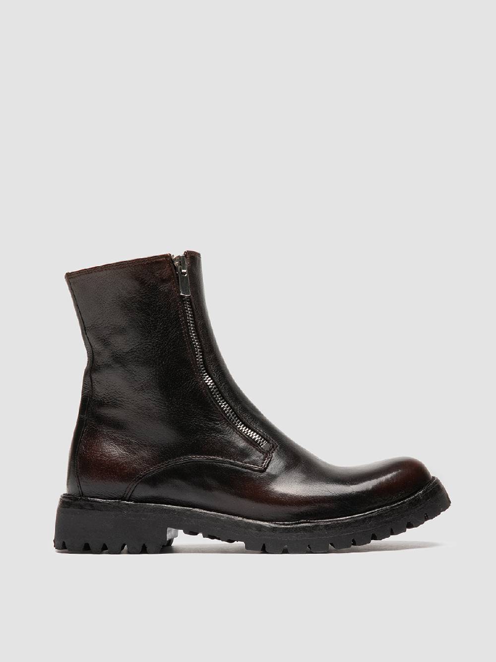 Officine Creative LORAINE 026 Stivali con Zip in Pelle Marrone Spedizione Gratuita