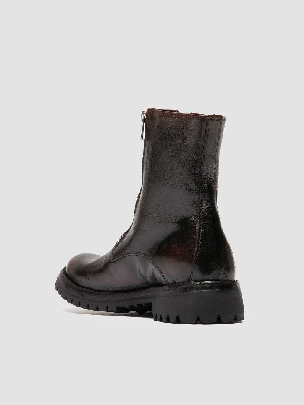 Officine Creative LORAINE 026 Stivali con Zip in Pelle Marrone Spedizione Gratuita