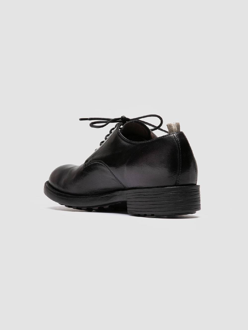 Officine Creative SERGEANT 101 Derby in Pelle Nera Negozi Online
