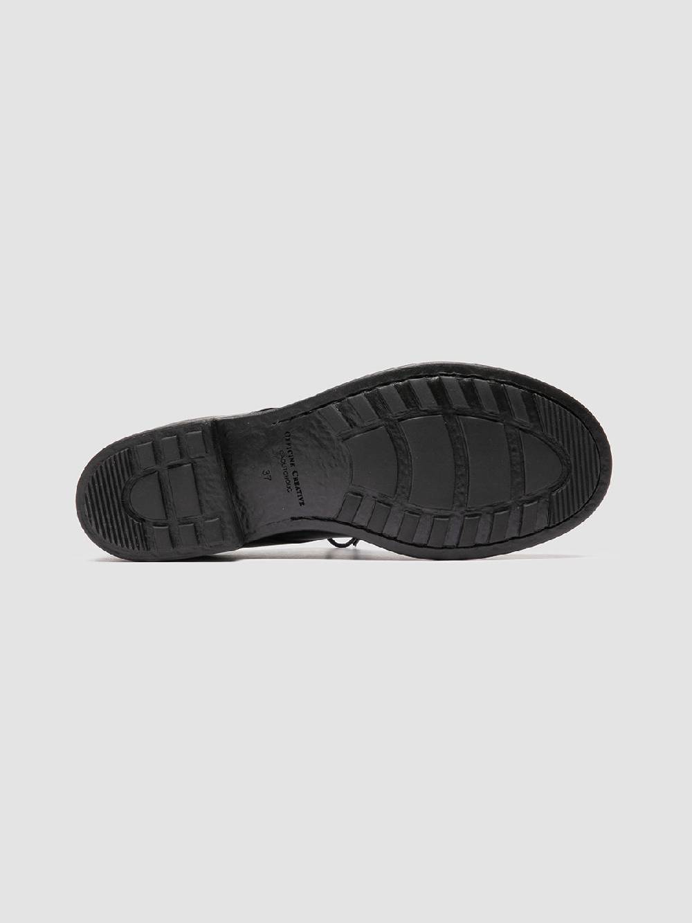 Officine Creative SERGEANT 101 Derby in Pelle Nera Negozi Online