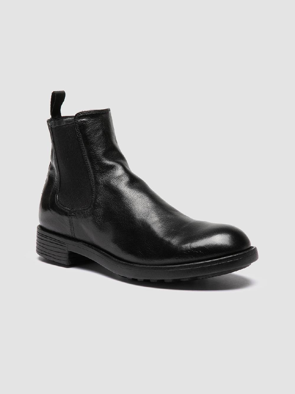 Officine Creative SERGEANT 102 Stivaletti Chelsea in Pelle Nera Consegna Veloce