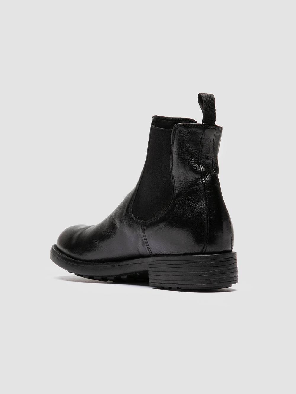 Officine Creative SERGEANT 102 Stivaletti Chelsea in Pelle Nera Consegna Veloce