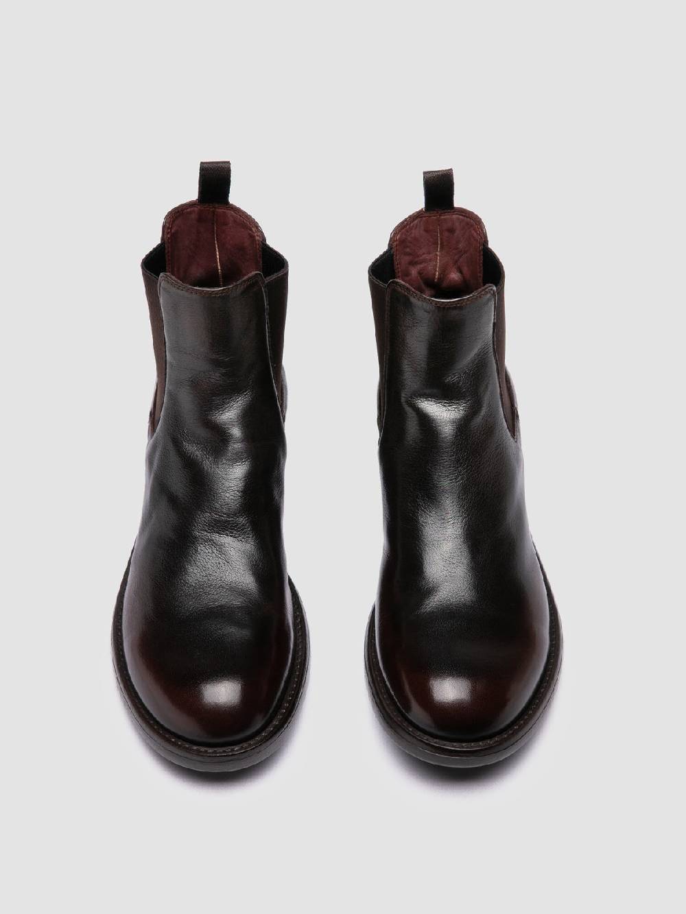 Officine Creative SERGEANT 102 Stivaletti Chelsea in Pelle Marrone Promozione Limitata
